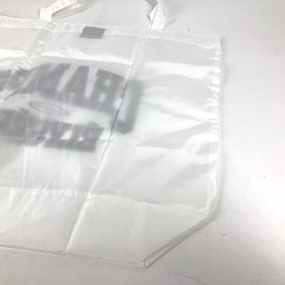 BALENCIAGA Logo Eco Bag Tote Bag Shoulder Bag Nylon White/Black Unused - Picture 4 of 10